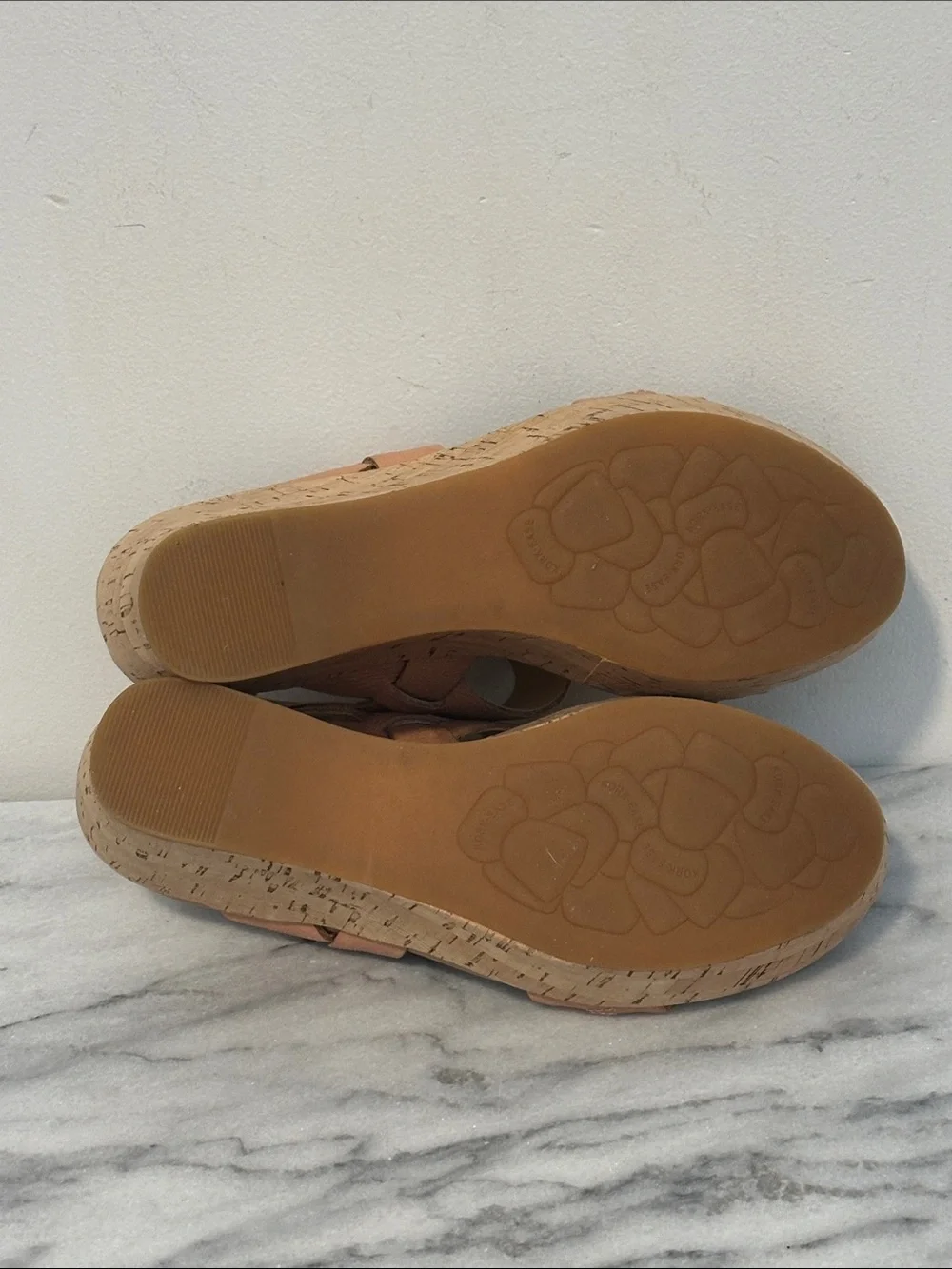 Kork Ease Women's Tan Woven Cork Wedge Sandals size 7M